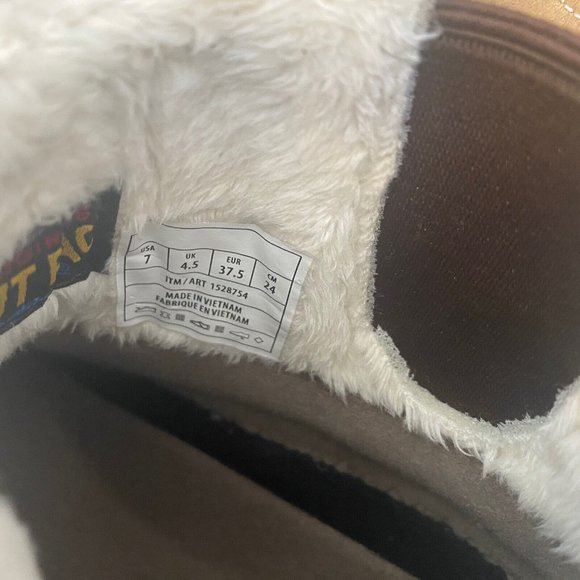 Eddie Bauer Waterproof Leather Boots Hunt Pac Slip On Faux Fur Lining Women’s 7 - Picture 10 of 10